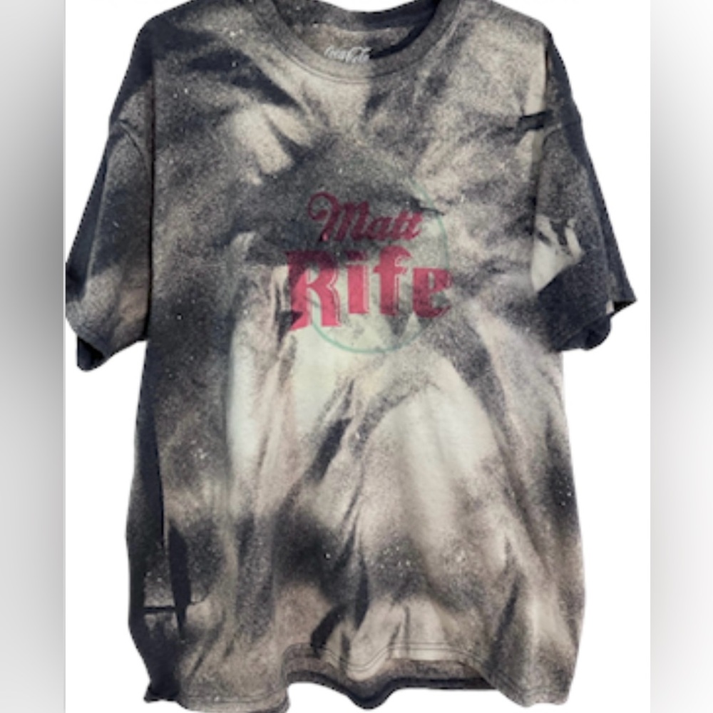 Comedian Matt Rife Vintage Inspired Black & White Handmade Tie-Dye Shirt Size XL